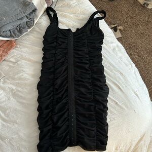 black mini dress